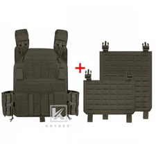 KRYDEX Tactical Plate Carrier Quick Release & Laser Cut MOLLE Panel Ranger Green