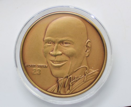 Juego de medallones de bronce macizo Kobe Bryant/Michael Jordan con estuche con certificado de autenticidad, #0083 - Imagen 3 de 5