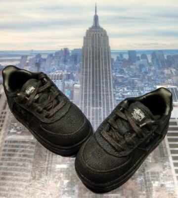 Stussy x Air Force 1 Low Toddler Size 'Black' - DC8306 001 – Urban  Necessities