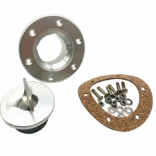 Auto Fuel Filler Neck Up Gas Cap Flush Mount with 6 Holes Universal New