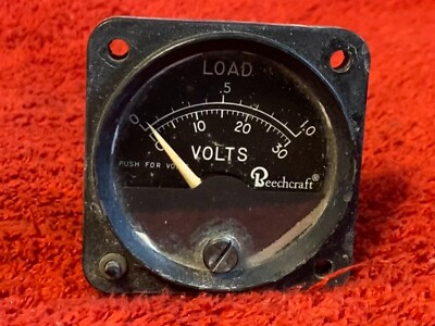 BEECHRAFT LOAD VOLTS 2 1/4'' INDICATOR P/N 50-380067 KEY INSTRUMENT INC
