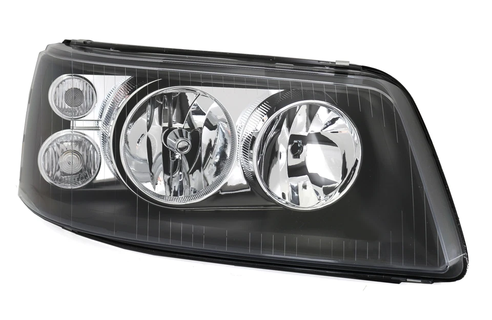 Upgrade Scheinwerfer Set für VW T5 Bus Multivan H1 H7 Schwarz mit Doppellinsen - Bild 2 von 4