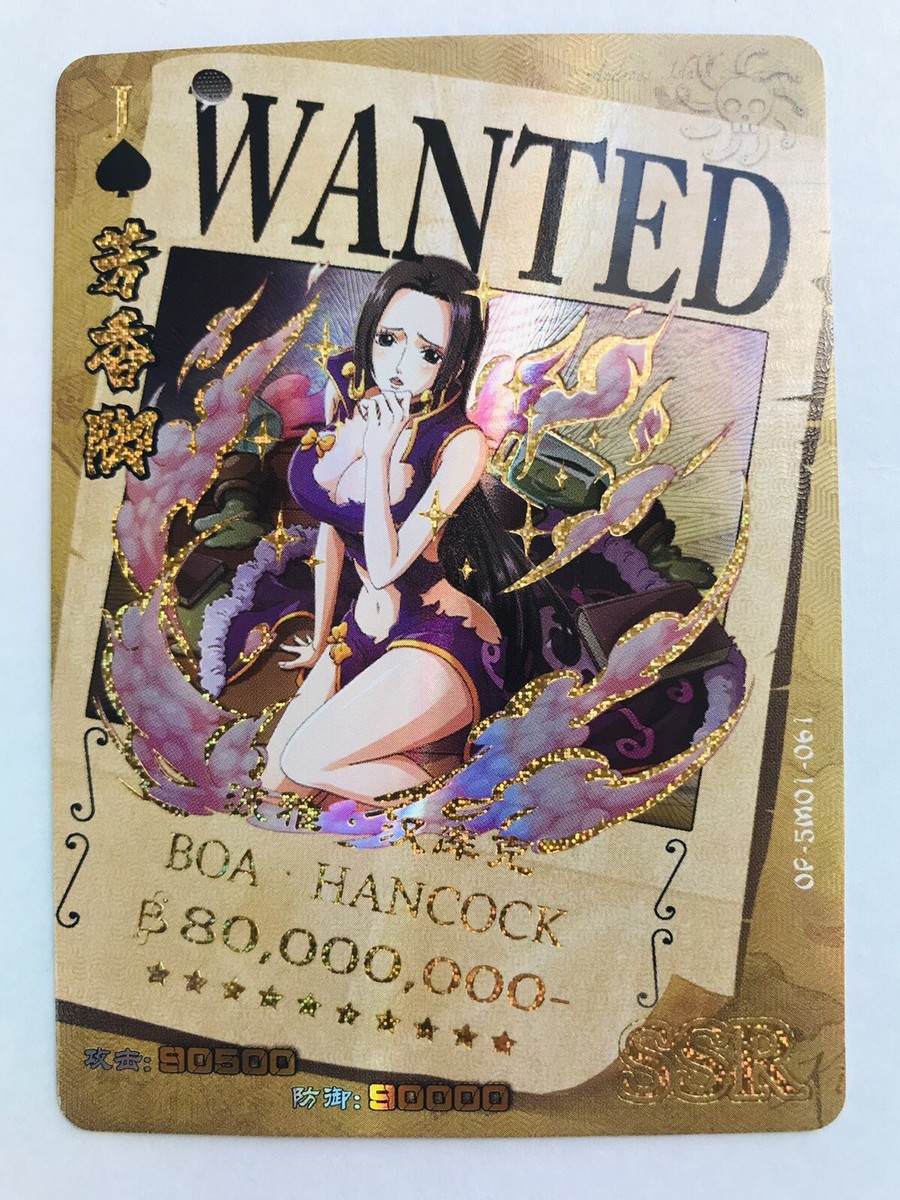 Boa Hancock Wanted Anime One Piece ShinySuper Rare Holo Mint