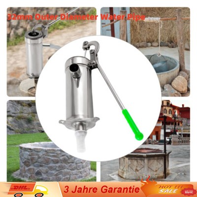 Hand Well Pump Manual Deep Water Pump Stainless Steel Handheld Press Suction DE