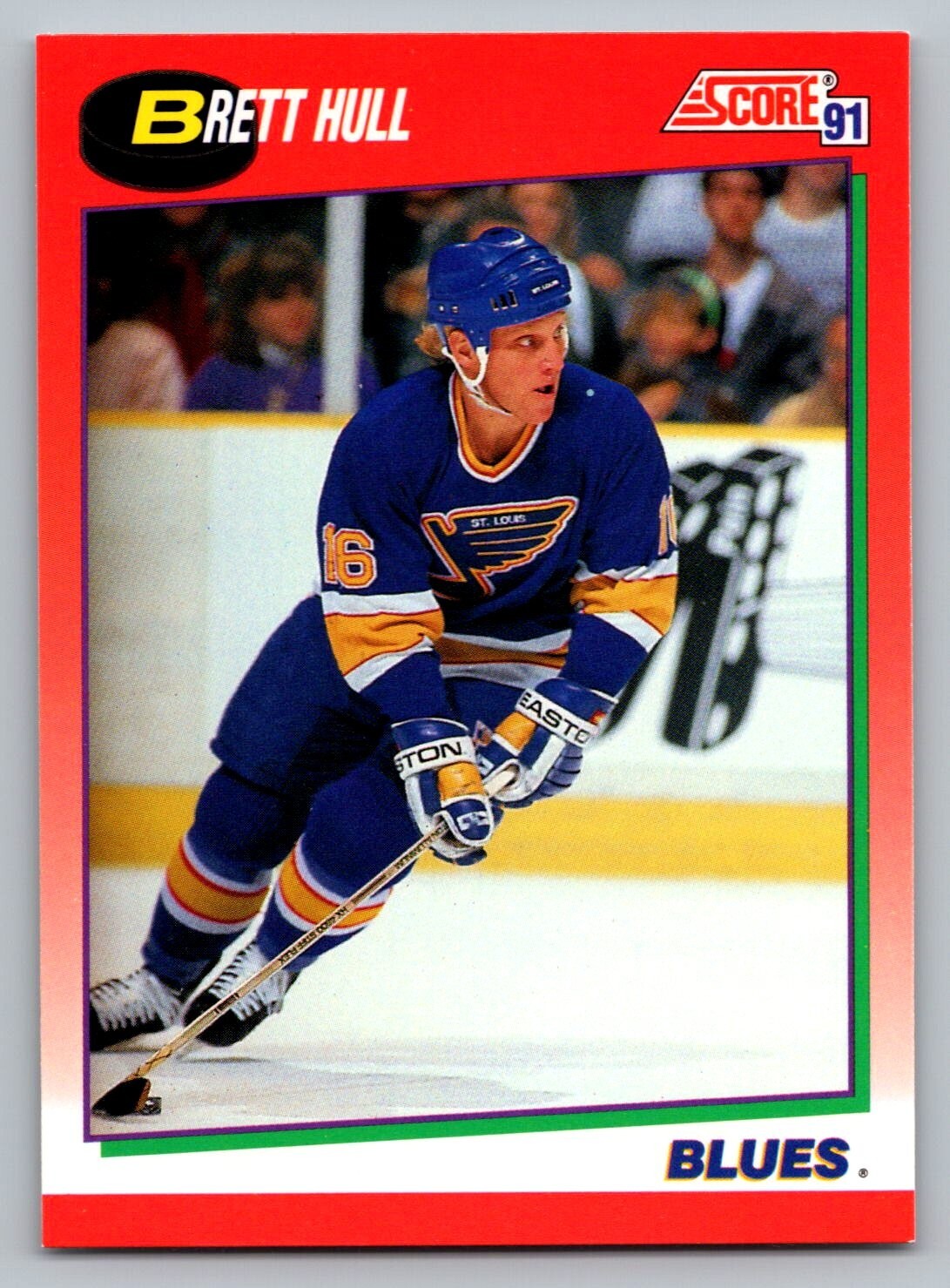 1991-92 Score Hockey Canadian English #1 Brett Hull St Louis Blues Free S&H
