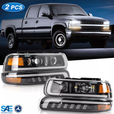 Per 99-02 Chevy Silverado 1500 2500 HD 3500 LED DRL + lampada segnale paraurti