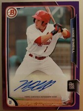 2015 BOWMAN MIKE O'NEILL PURPLE ROOKIE AUTO #'D 127/250. NICE ROOKIE CARD. 