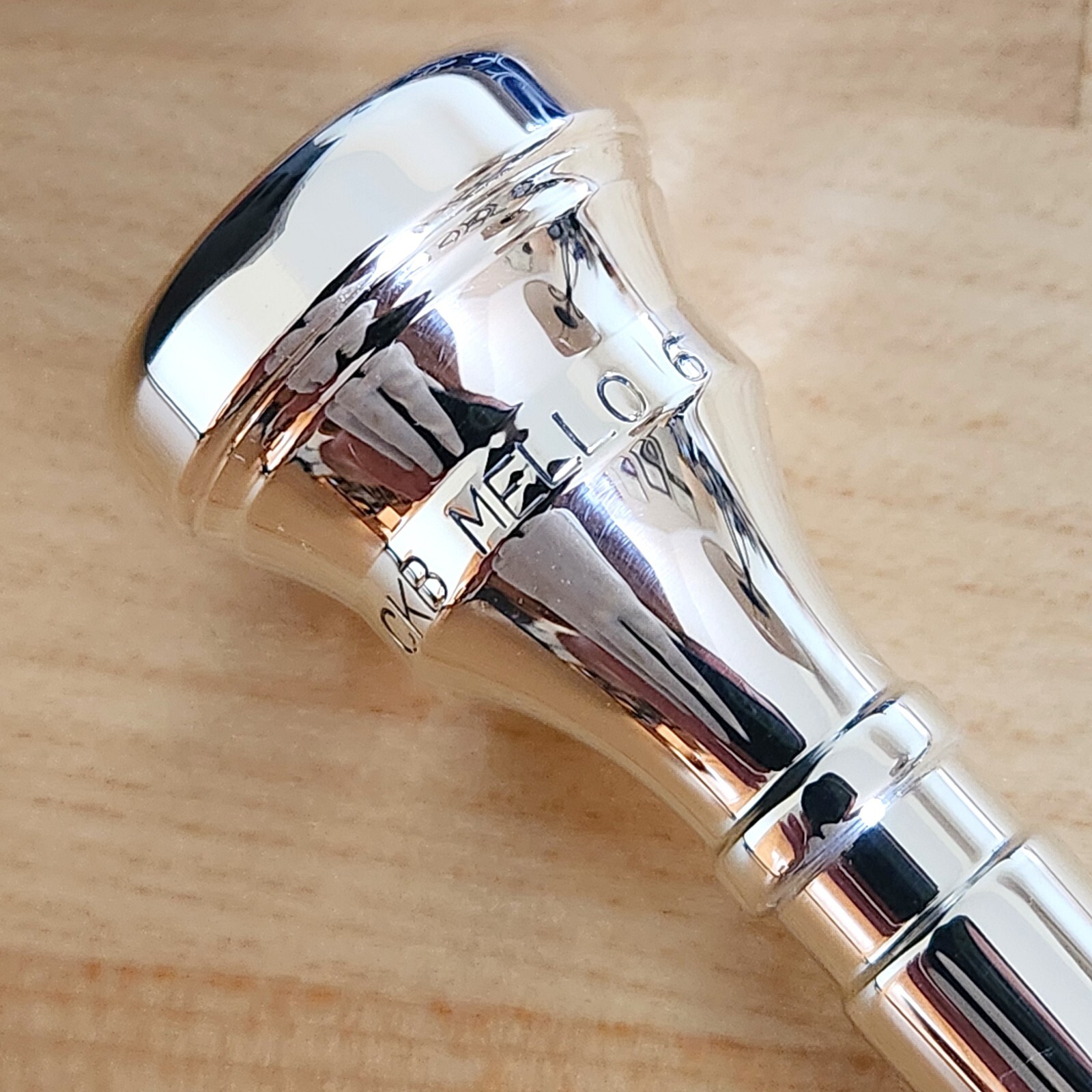CKB Mello 6 marching mellophone mouthpiece, trumpet shank, heavy