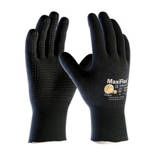 MaxiFlex Endurance Nitrile Coated Nylon Lycra Work Gloves, Black, 12 Pair Medium