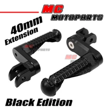 MPRO Black Front 40mm Lowering Foot Pegs For YZF R1 R1M 15 16 17 18 19 20 21