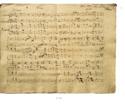Piano Trio in E-Flat Major, Op. 100 D929 Facsimile of the Autograph