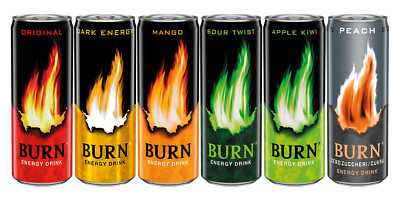 BURN ENERGY DRINK - 250ML CAN - BIG CHOICE- APPLE KIWI PASSION FRUIT ICE LEMON