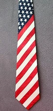 TIE USA American Flag Stripe  Classic Necktie By Steven Harris Hand-Made