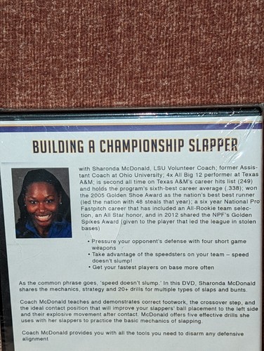 New! Sealed! Women's Softball, Building A Championship Slapper - DVD - - Picture 5 of 10