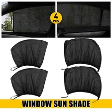 Car Side Front Rear Window Sun Shade Cover Mesh Net Shield UV Protection 4pc/set