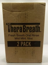 TheraBreath Fresh Breath Oral Rinse Mild Mint (2PK) 16oz.each  Exp 05/27