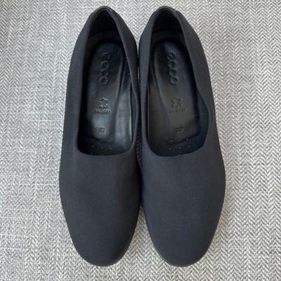 Women s Felicia Stretch Ecco Wedge Slip On Loafer Shoes 37 NWOB
