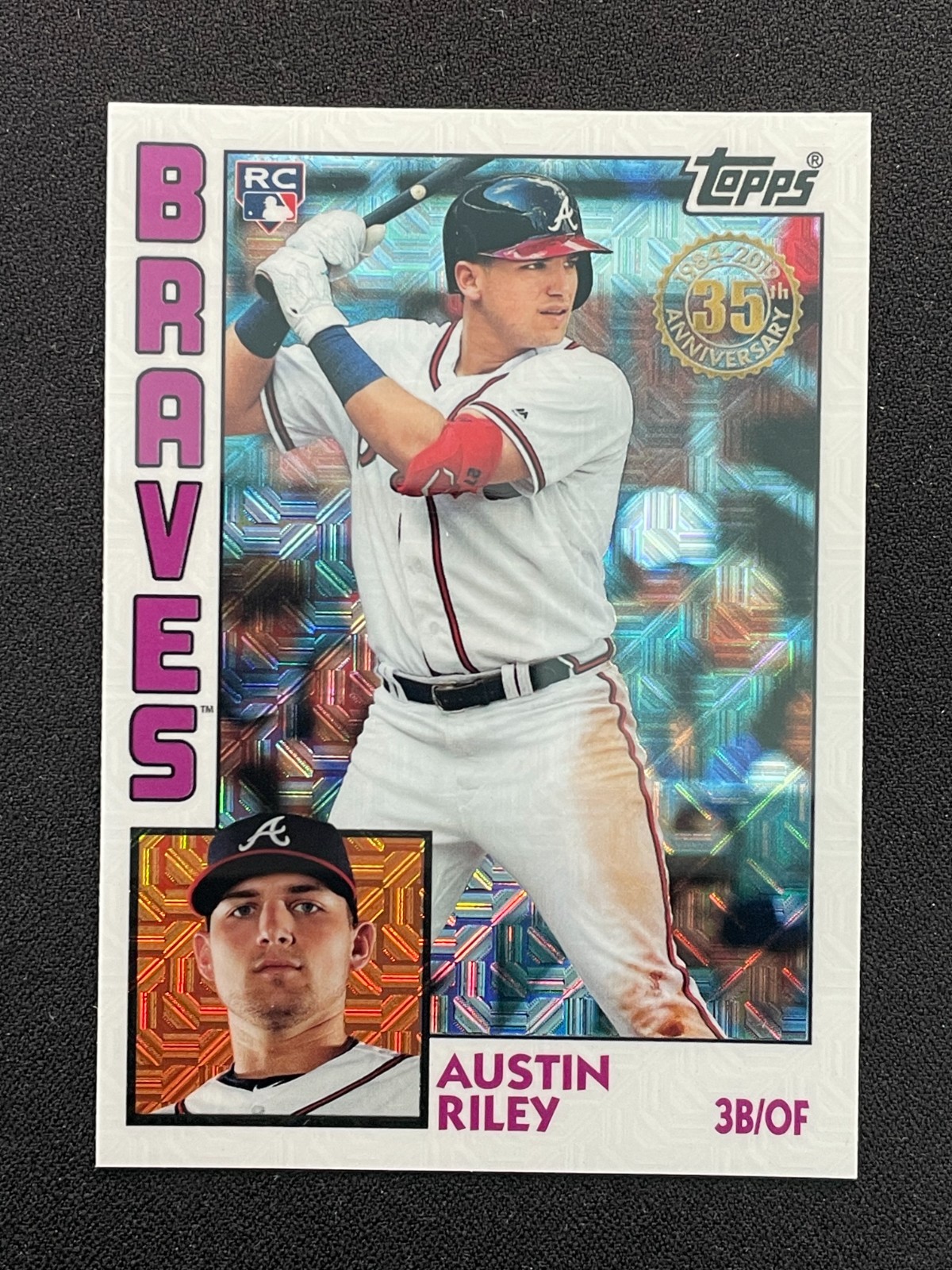 Austin Riley 2019 Topps Update Chrome Silver Pack 1984 Insert #7 Rookie Card