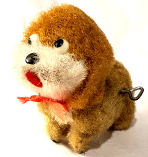 FUJI PRESS INDUSTRY MASCOT WIND UP DOG TOY VINTAGE 1960s JAPAN