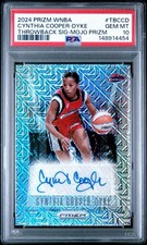 2024 Prizm WNBA CYNTHIA COOPER-DYKE Throwback Mojo Sig /25 PSA 10 Pop 2 💎Comets