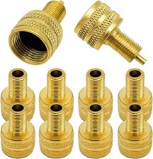 10 PCS Large Bore Tire Valve Adapter, Brass Valve Stem Adapter, External Tire Bo