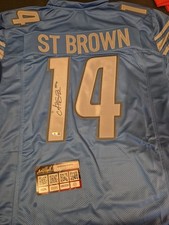 Amon-Ra St. Brown Detroit Lions Autographed Jersey Certified By Bekett