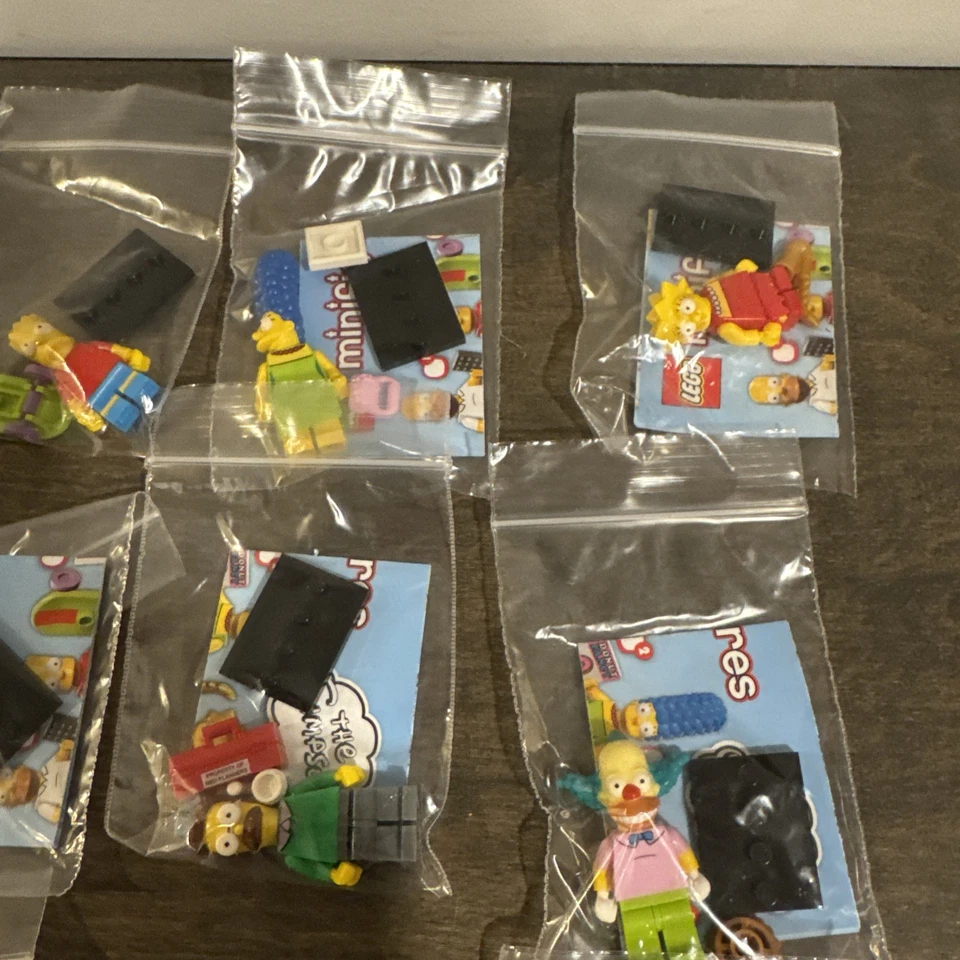 Lego Minifigures The Simpsons CMF Series 1 Complete Set of 16 Homer Marge Bart - Image 3 of 4