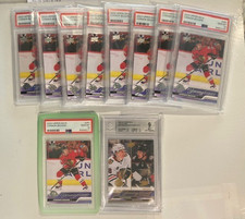 2023-24 UPPER DECK CONNOR BEDARD YOUNG GUNS PSA 10 + HIGH GLOSS LOT 10