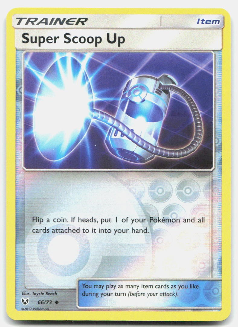 Shining Legends Super Scoop Up 66/73 NM Pokemon Reverse Holo Uncommon Tcg Card
