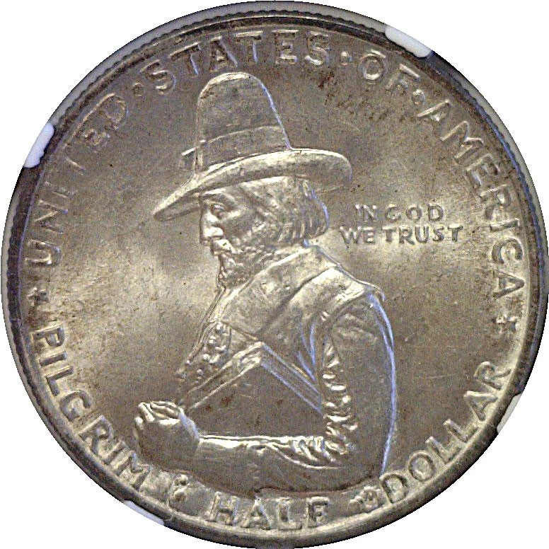 1920 Pilgrim Commemorative Half Dollar NGC MS-66+ CAC - Image 2 of 3