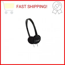 Lightweight Portable Headphone - Black On-Ear Headset
