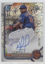 2022 Bowman Chrome Prospect Speckle Refractor 299/299 Robert Dominguez Auto 03ox