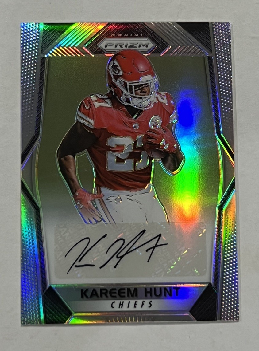 2017 Panini Prizm #RA-KH Kareem Hunt Rookie SILVER PRIZM AUTO