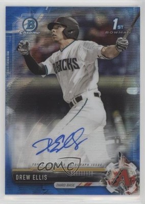 2017 Bowman Draft Chrome Pick Blue Wave Refractor 116/150 Drew Ellis Auto c4q