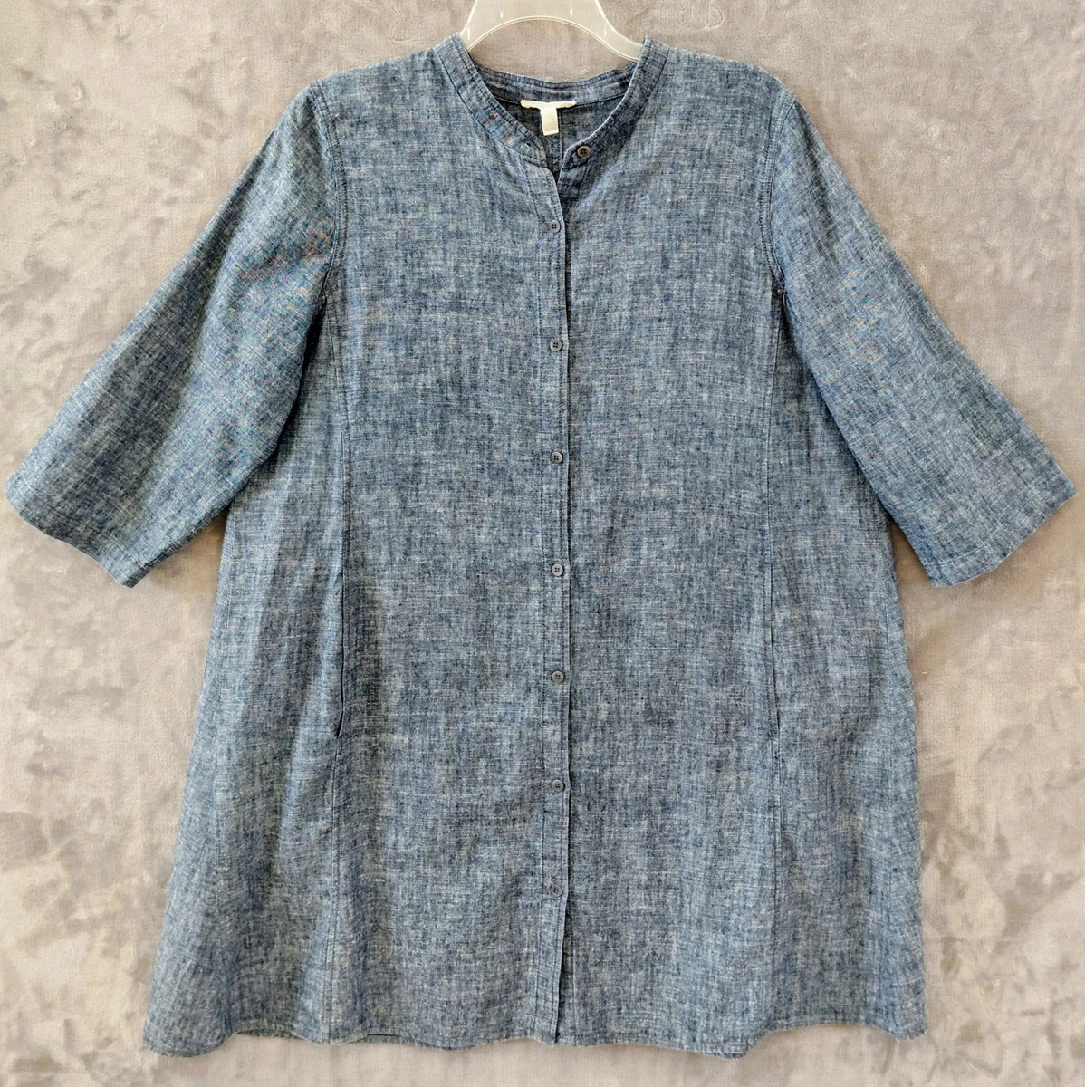 white christmas dresses Hemp Organic Cotton Check Dress – Eileen Fisher Renew main image 1