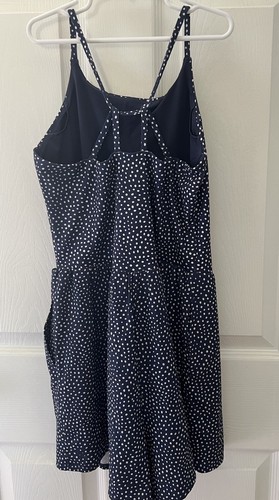 All in Motion Girls Knit Romper - Navy Blue Polka Dot Size XL (14) - Picture 5 of 13