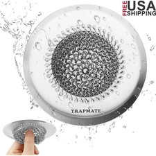 Stainless Steel Kitchen Sink Strainer Easy Clean Drain Catcher Chain Mesh New
