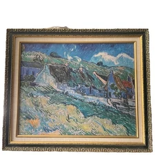 Houses at Auvers Vincent Van Gogh Repro OrigAcrylic Handpainted on Canvas