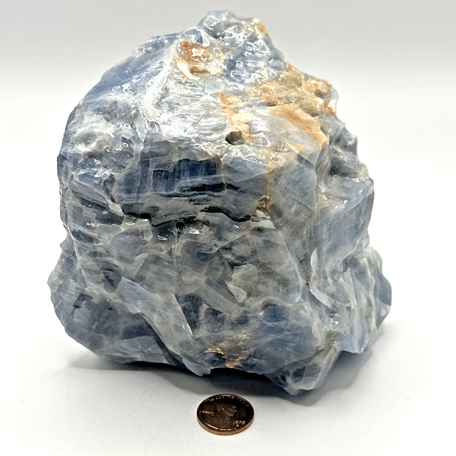 Beautiful Blue Calcite Crystal Specimen 1321 Grams