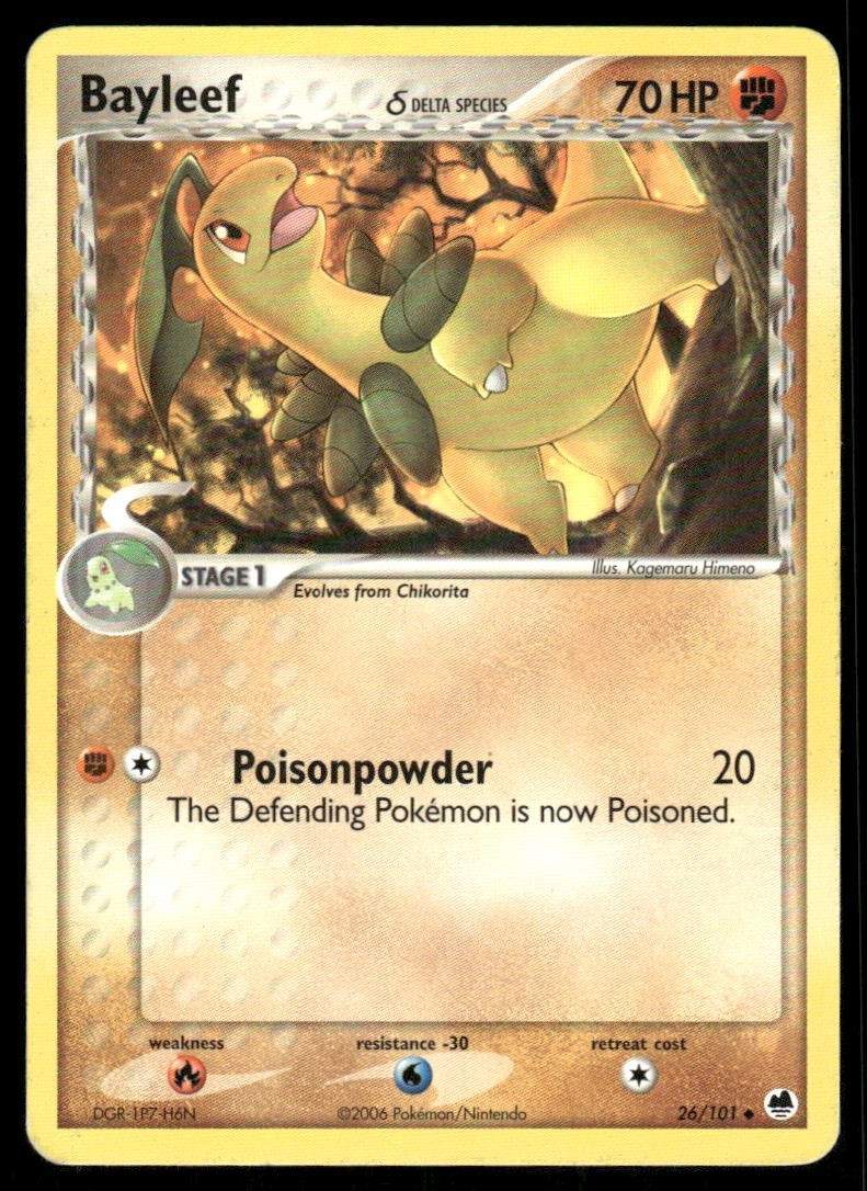 Pokemon Tcg Bayleef #26 Pokemon Dragon Frontiers MP