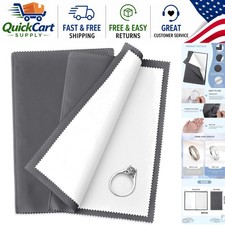 Effortlessly Clean with 2PCS Ultra-Soft Jewelry Polishing Cloths - 12''x12''