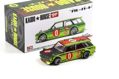 TRUESCALE MINIATURES 1:64 TSM Mini GT Kaido House Datsun Kaido 510 Wagon OG Flow yellow 1969