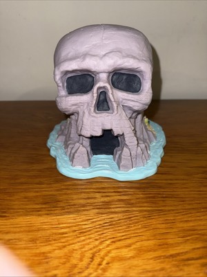 Vintage RARE Peter Pan Disney Skull Rock Island Plastic Piggy Bank With Stopper
