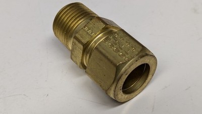 New Parker Brass 5/8'' CPI Tube x 1/2'' Male NPT Connector Fitting, 10-8 FBZ-B