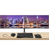 HP Series 3 Pro 24-inch 324ph FHD 1080 LCD Monitor 2-Pack Bundle, MK270