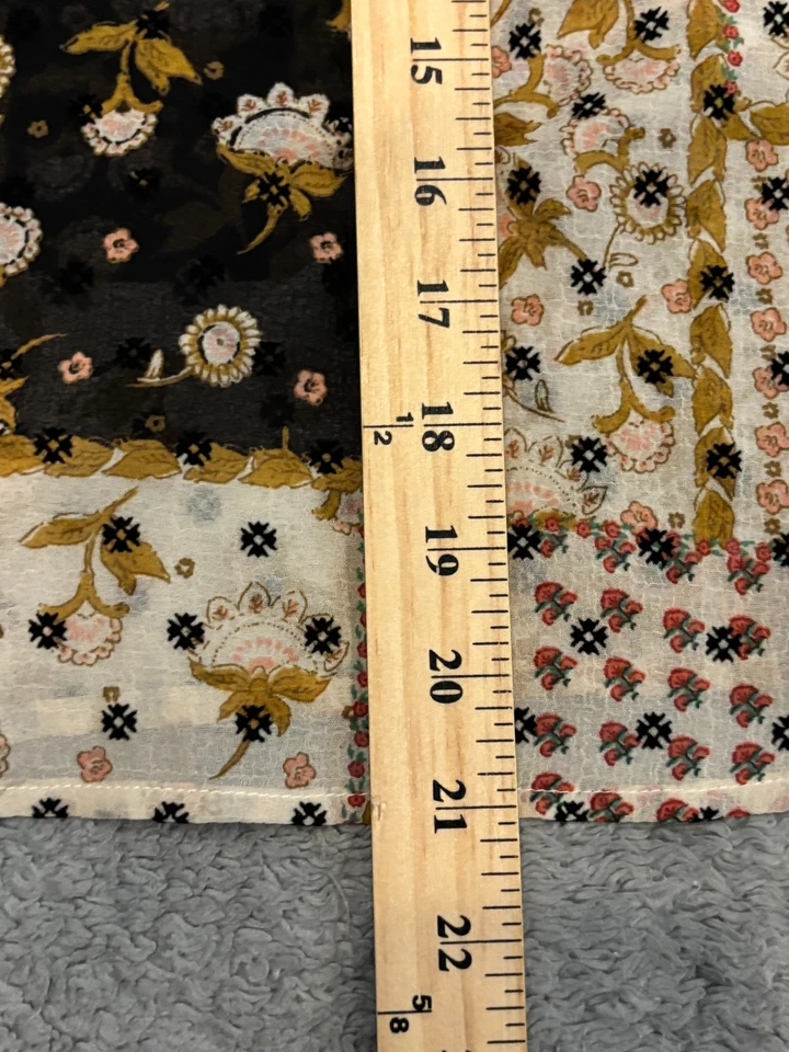 Blusa BB Dakota by Steve Madden Para Mujer Mediana Floral Transparente Top Boho Informal Foto 4 de 4