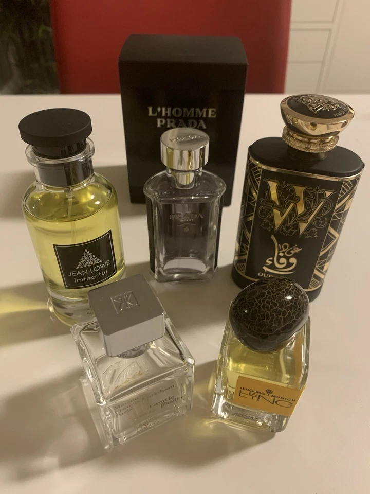 MFK Gentle fluidity Prada l’homme, Lengling Figolio,Jean Lowe Immortal, Oud Wafa