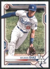 2021 Bowman Draft #BD-184 Wilman Diaz Los Angeles Dodgers 3607