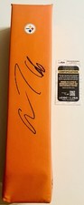 ALAN FANECA SIGNED AUTOGRAPHED PITTSBURGH STEELERS TOUCHDOWN PYLON JSA COA RARE!
