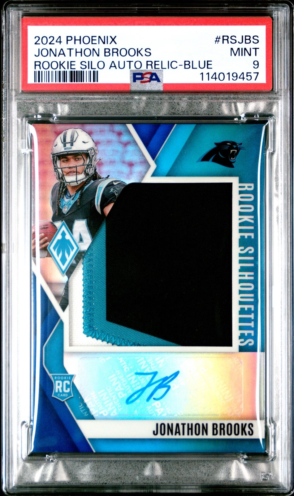 Jonathon Brooks Panini Phoenix Rookie Silhouettes Autographs Relic #RSJBS Blue